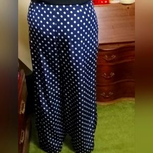 Vince Camuto navy blue polka dot Leisure pants